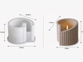 Molde silicona portavelas escalera